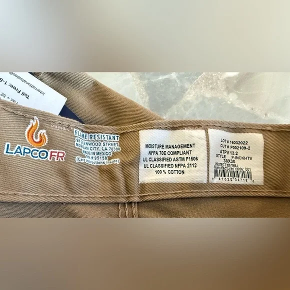 NWT! LAPCO FR Khaki Cargo Pants - Picture 5 of 8